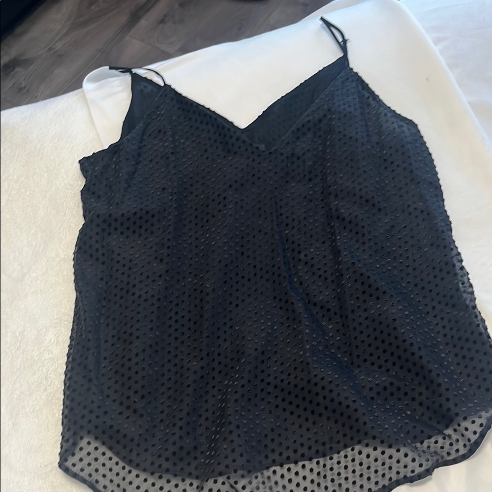 Express Elegant Black Polka Dot Women's Top